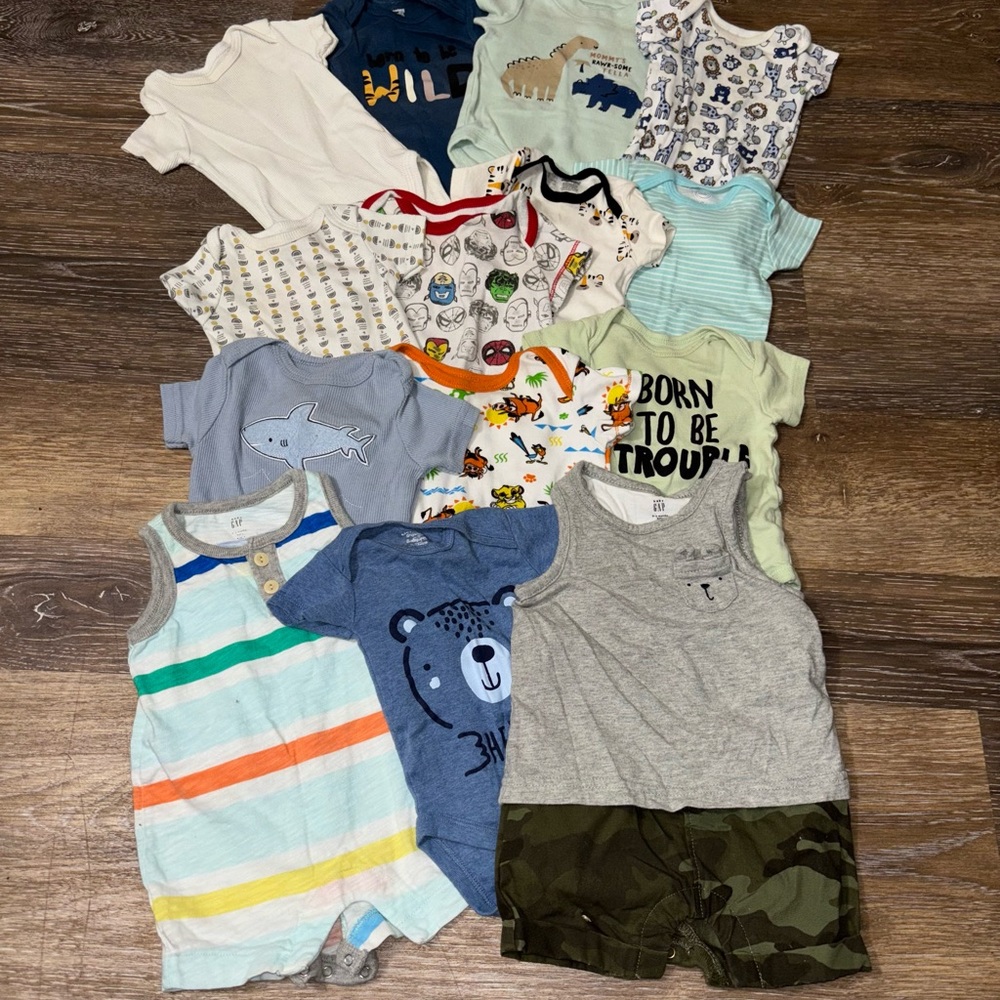 Assorted Baby Onesies and Outfits